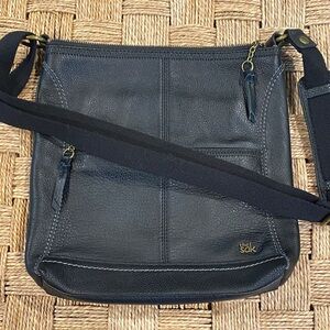 The Sak iris pebbled black Leather crossbody purse Bag